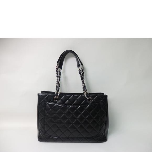 Chanel Skin Hardware Silver Matelasse Caviar GST Tote Black - Picture 1 of 6